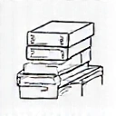 Ikona przedstawiająca stos książek lub pakiet, symbolizująca pakiety konsultacji.